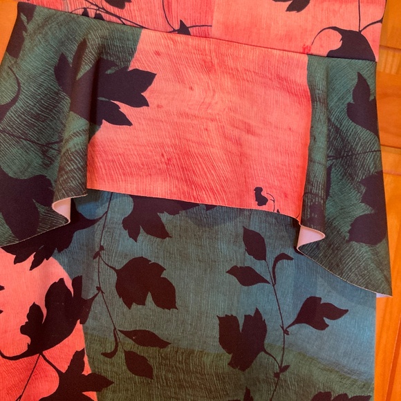 Clover Canyon Neoprene Peplum Sleeveless Dress Size Large Made in USA - Picture 6 of 14